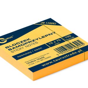 Bloczki samoprzylepne 76 mm x 76 mm (100 kartek) neonowe