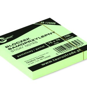 Bloczki samoprzylepne 76 mm x 76 mm (100 kartek) pastelowe