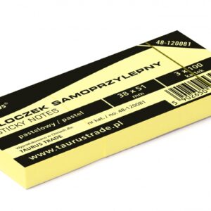 Bloczki samoprzylepne (100 kartek) żółte