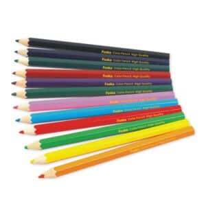 Kredki ołówkowe JUMBO 17,5 cm Foska - 12 kolorów