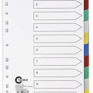 Przekładki A4 PP (kolorowe, 5, 10, 12, 20 przekładek)