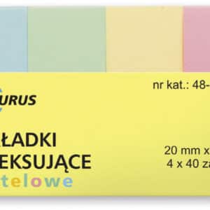 Zakładki papierowe pastelowe- 20 mm x 50 mm (40 zakładek)