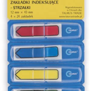 Zakładki plastikowe- 12 mm x 43 mm (strzałki)